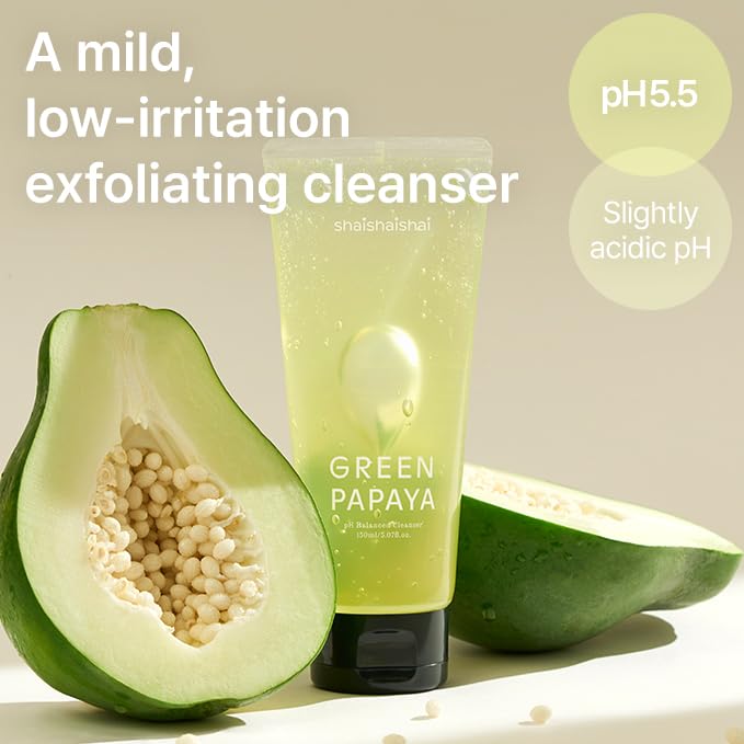SHAISHAISHAI - GREEN PAPAYA pH Balanced Cleanser 150ml - Dolly Jolly