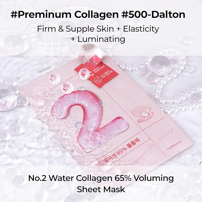 NUMBUZIN - No.2 Water Collagen 65% Voluming Sheet Mask - Dolly Jolly