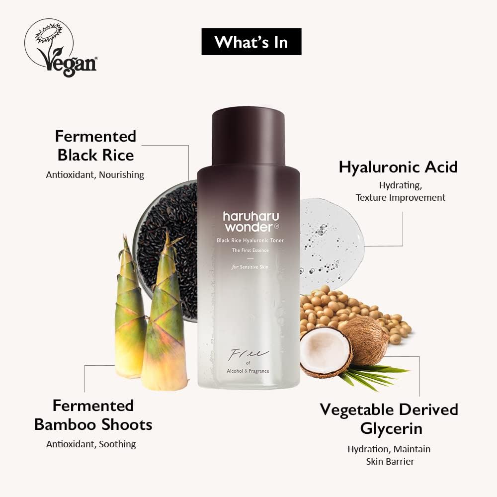 HARUHARU WONDER - Black Rice Hyaluronic Toner - Fragrance Free - 150ml - Dolly Jolly