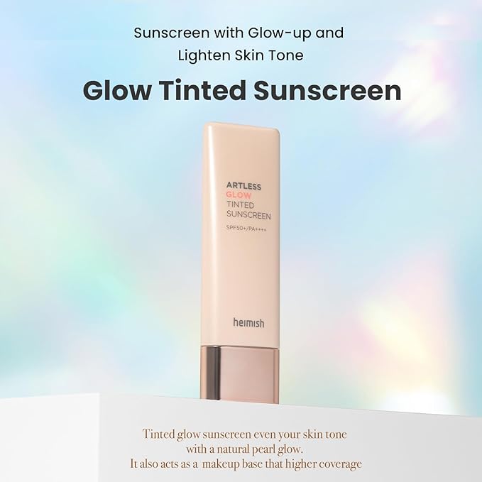 HEIMISH Artless Glow Tinted Sunscreen Shine Beige SPF50+ PA+++ 40ml - Dolly Jolly