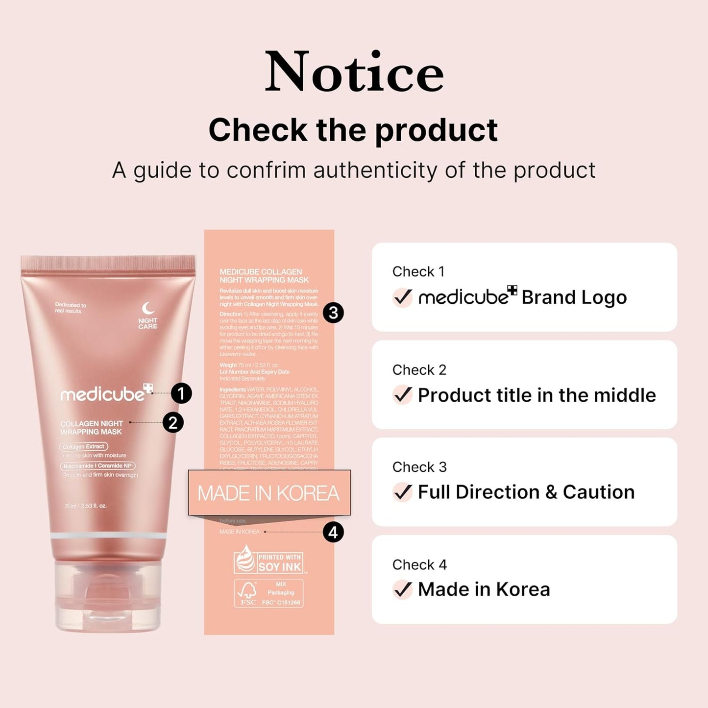 MEDICUBE - Collagen Night Wrapping Mask - 75ml - Dolly Jolly