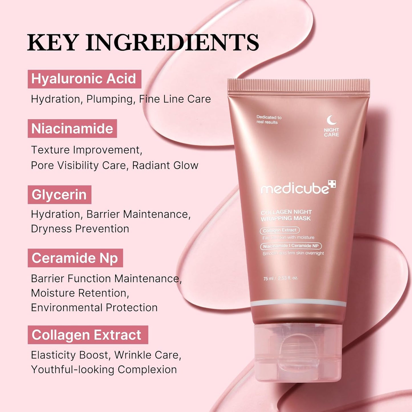 MEDICUBE - Collagen Night Wrapping Mask - 75ml - Dolly Jolly