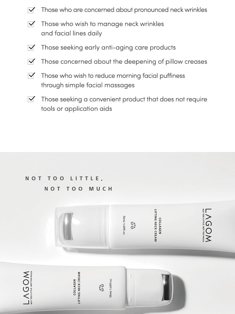 LAGOM - Collagen Anti-Wrinkle Neck Cream 50ml - Dolly Jolly