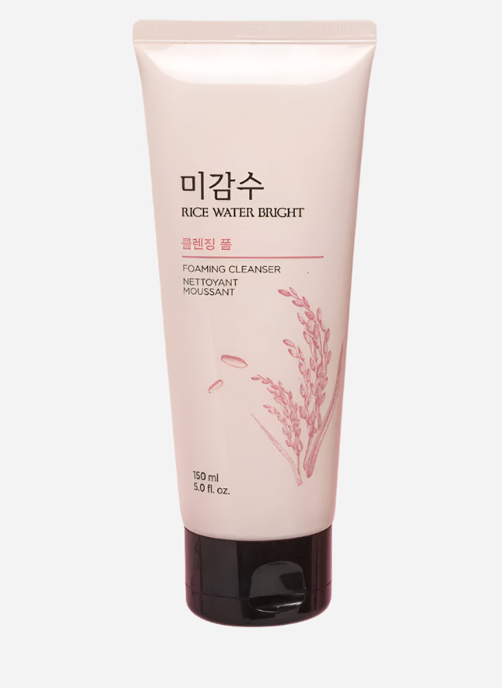 THE FACE SHOP - RICE WATER BRIGHT RICE BRAN FACIAL FOAMING CLEANSER - Dolly Jolly