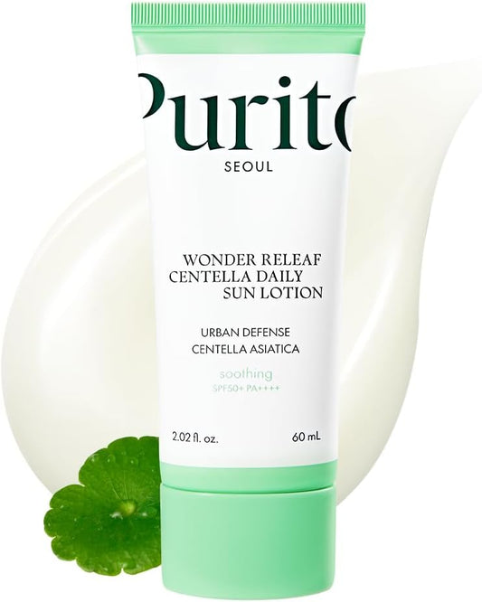 PURITO - WONDER RELEAF CENTELLA DAILY SUN LOTION SPF50+ PA++++ 60ML - Dolly Jolly