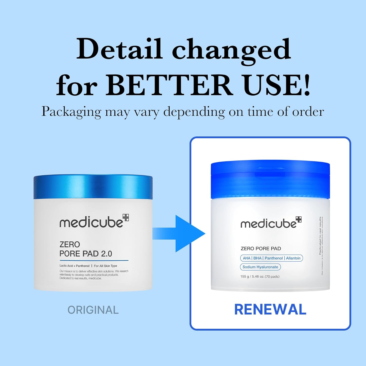 MEDICUBE - Zero Pore Pad 2.0 - 70pcs - Dolly Jolly