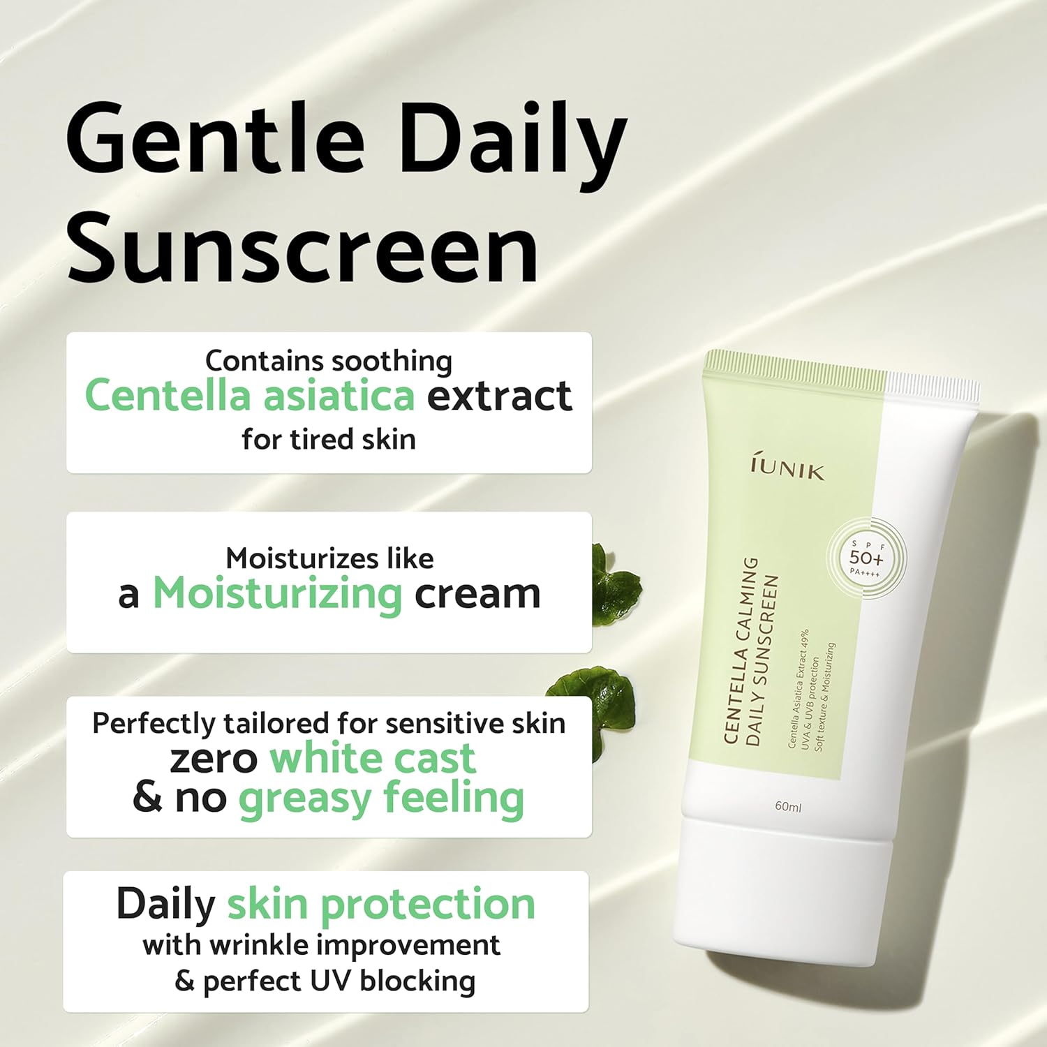 IUNIK - Centella Calming Daily Sunscreen 60ml - Dolly Jolly